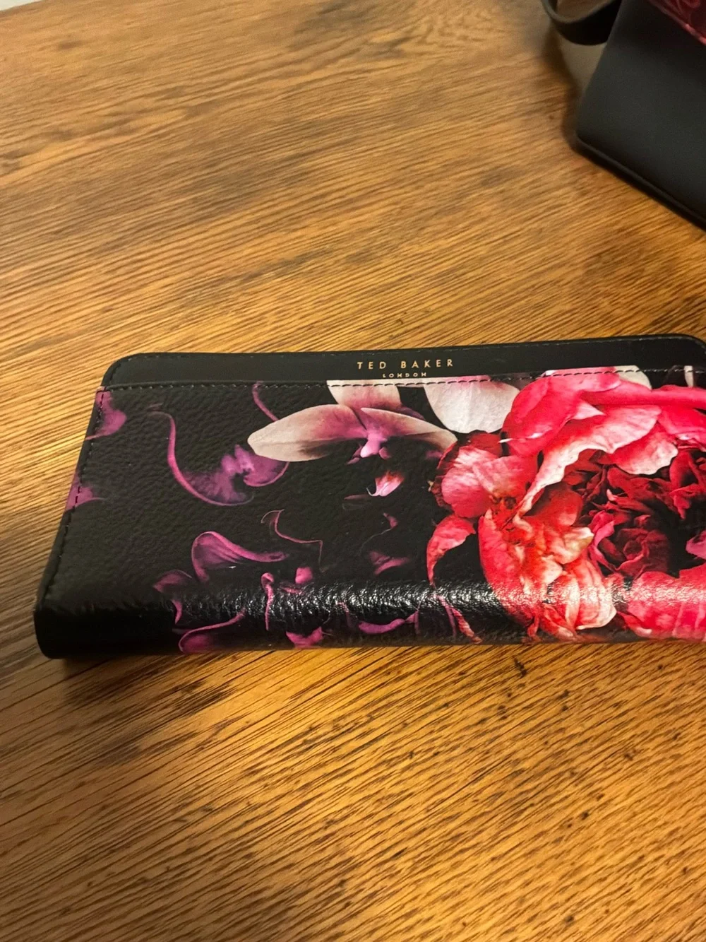 Ted Baker Black Floral Satchel/Wallet Set